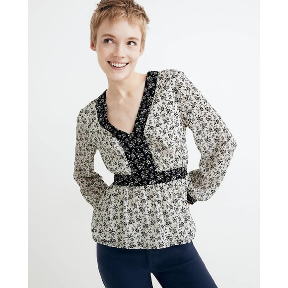 Madewell Tops - Madewell V Neck Peplum Top